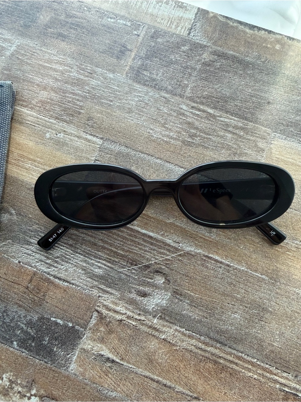 Le Specs Black Oval Women’s Sunglasses